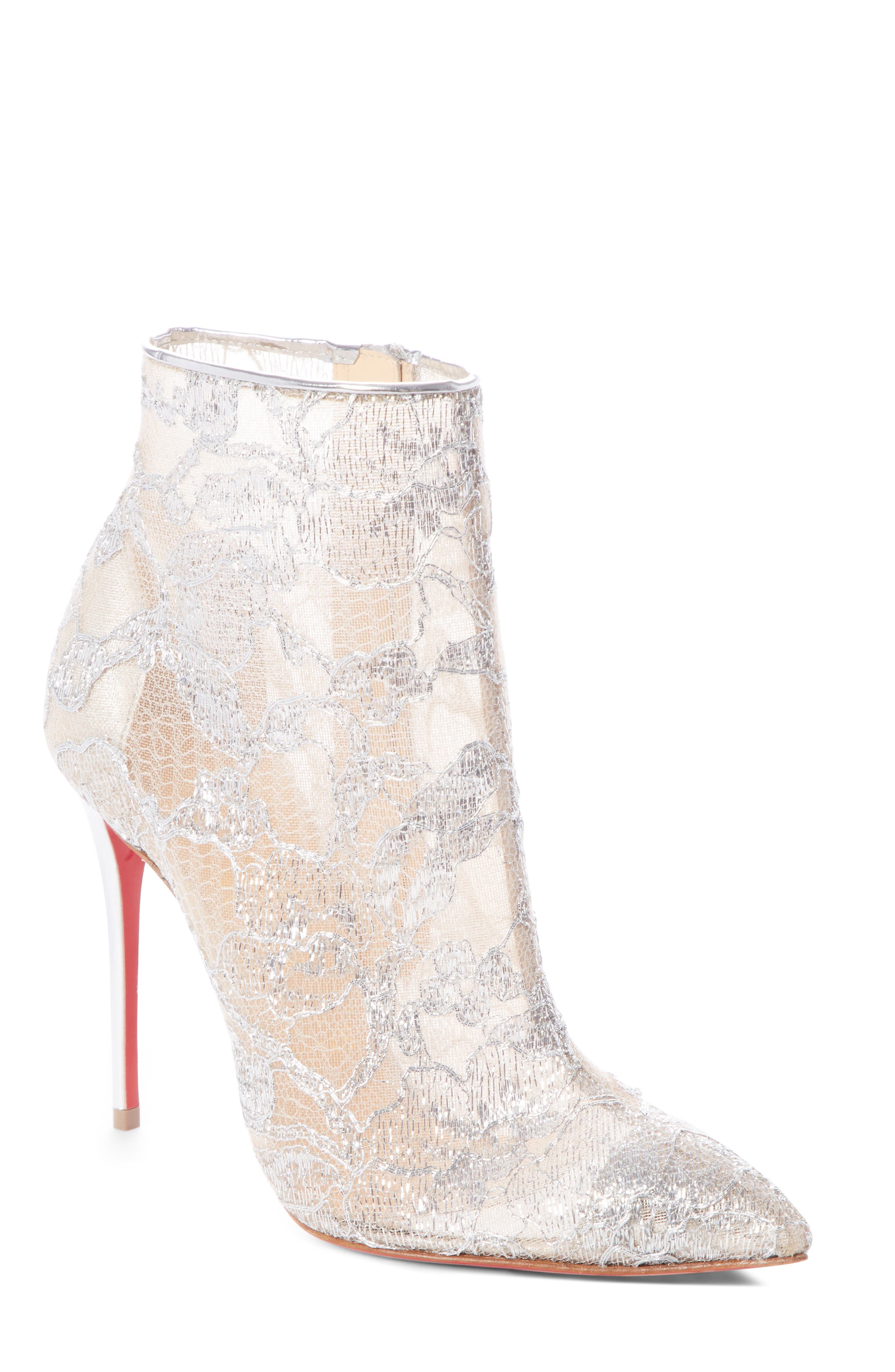 white lace bootie