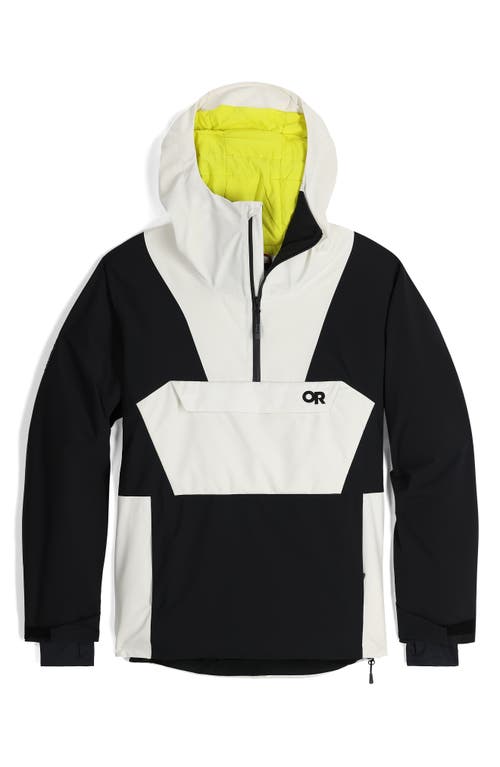 Shop Outdoor Research Snowcrew Down Anorak In Black/snow