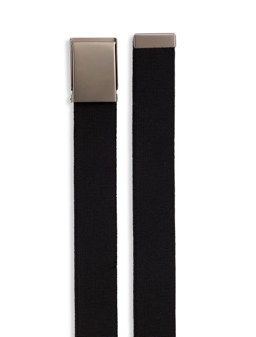 Harbor Bay Stretch Webbed Belt In Black