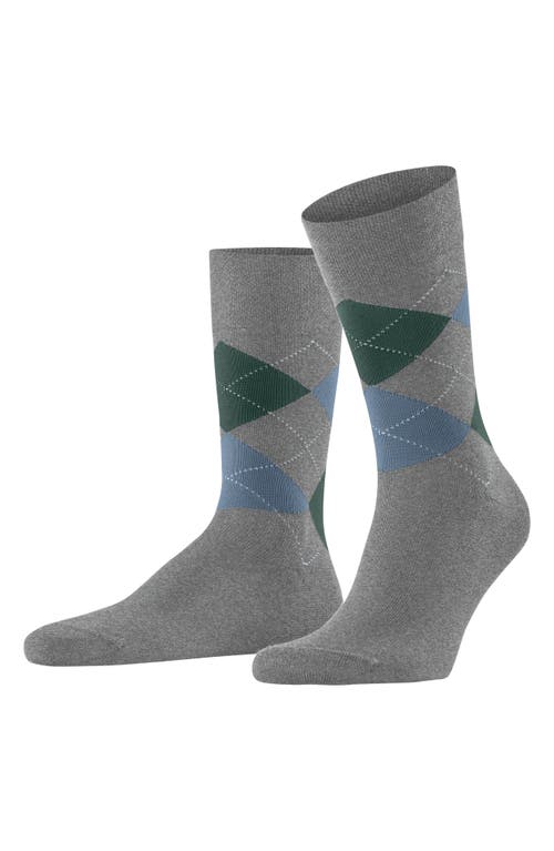 Falke Sensitive Argyle Crew Socks In Light Grey