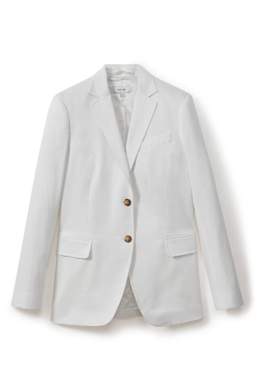 Reiss Harper Single Breasted Blazer In White