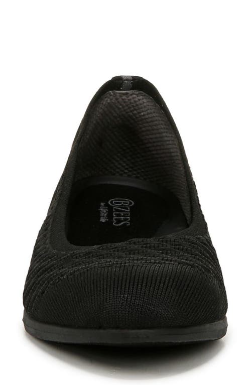 Shop Bzees Lifestride Khloe Knit Ballet Flat In Black