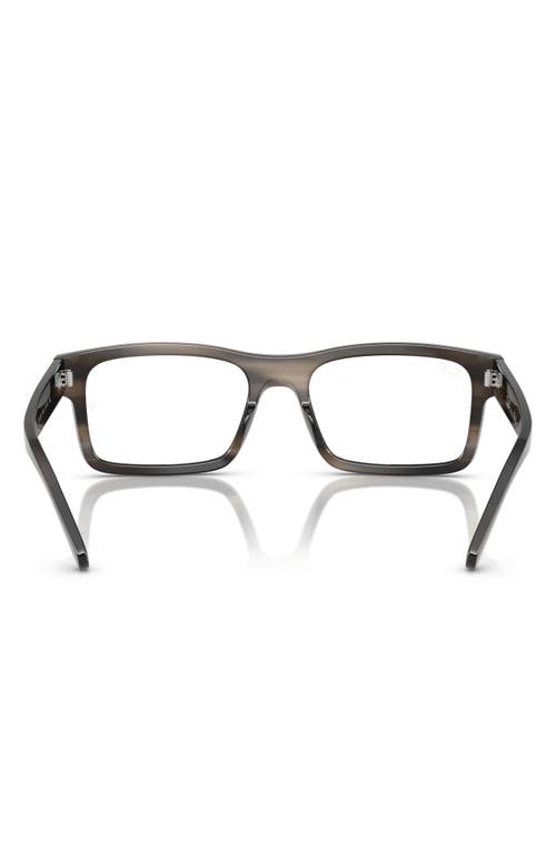 Ray Ban Ray-ban 54mm Rectangular Optical Glasses In Havana Gradient