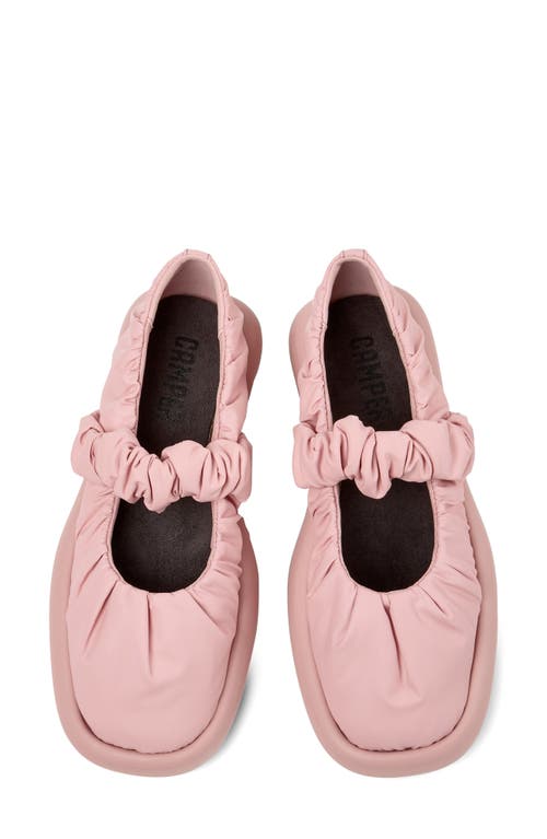 Camper Mary Jane Wave Ballet Flats In Medium Pink