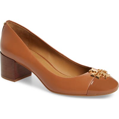 Tory Burch Everly Cap Toe Pump, Brown