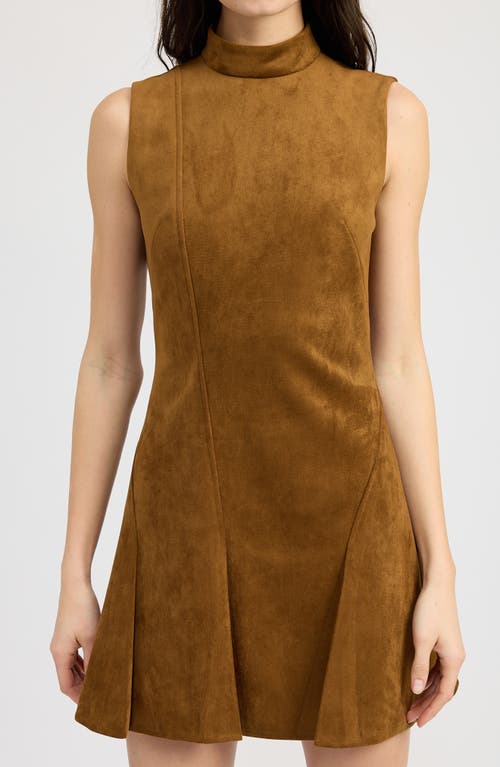 Shop En Saison Logan Sleeveless Minidress In Brown