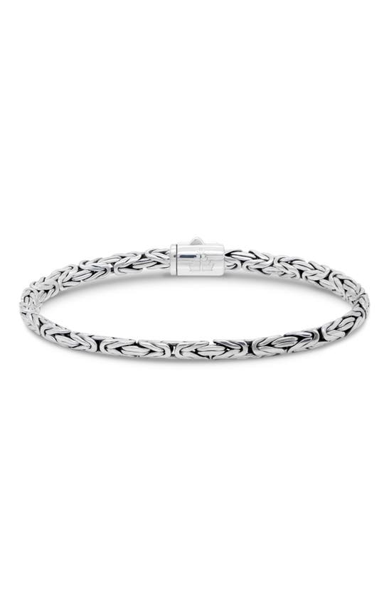 Devata Sterling Silver Semiprecious Stone Chain Bracelet In Silver Blue