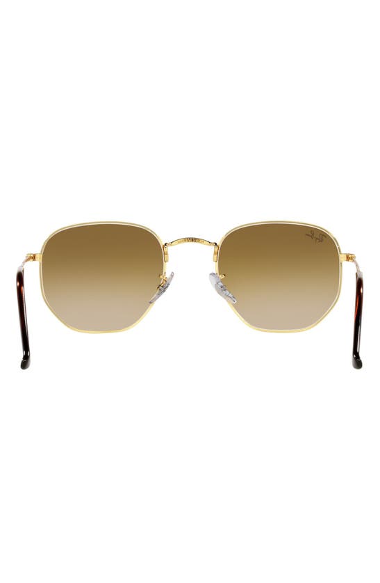 Ray Ban 51mm Gradient Aviator Sunglasses In Arista/ Clear Gradient Brown