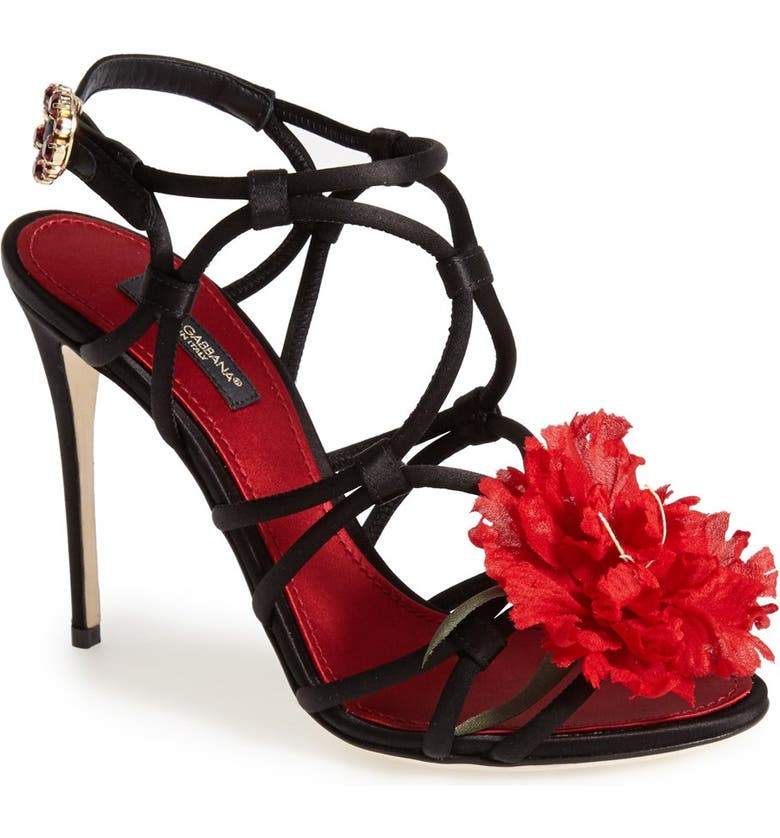 Dolce&Gabbana Floral Strappy Sandal (Women) | Nordstrom