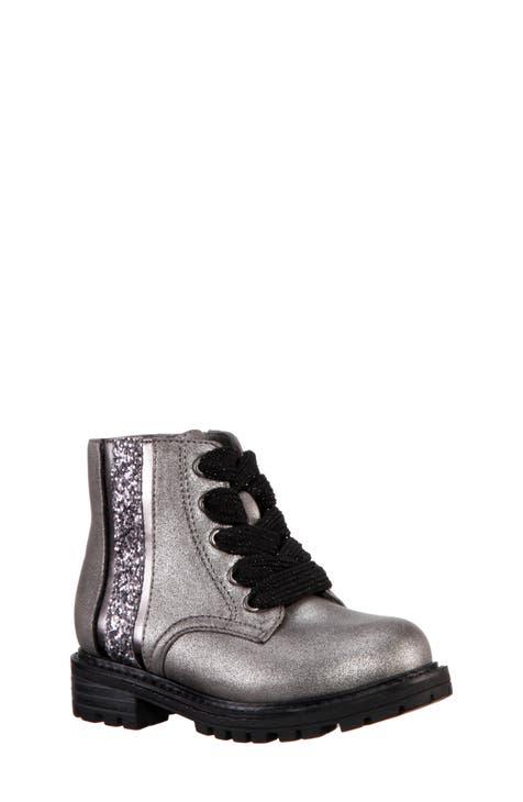 Little girls clearance silver boots