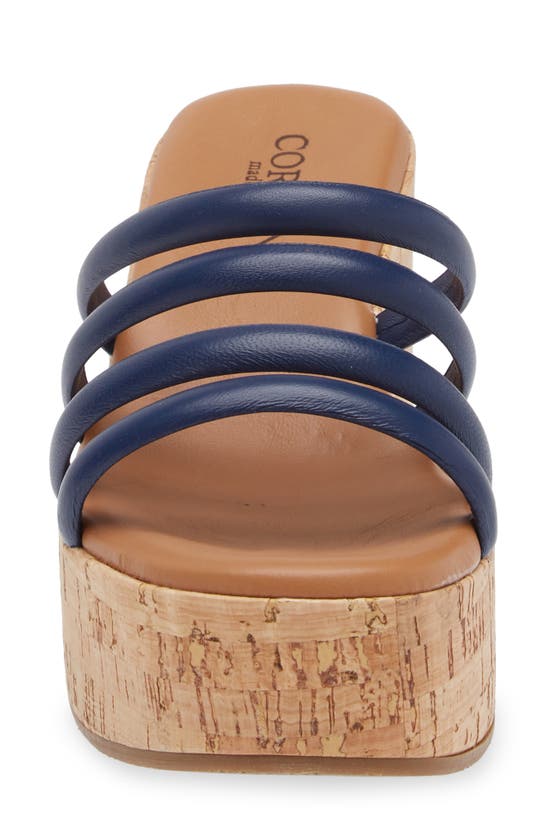 Shop Cordani Jesse Platform Wedge Sandal In Nappa Navy