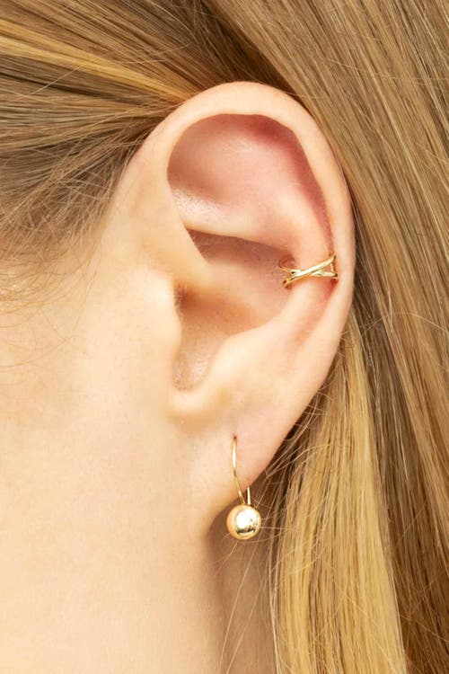 Oradina 14k Gold Buttoned Up Drop Earrings In Yellow Gold