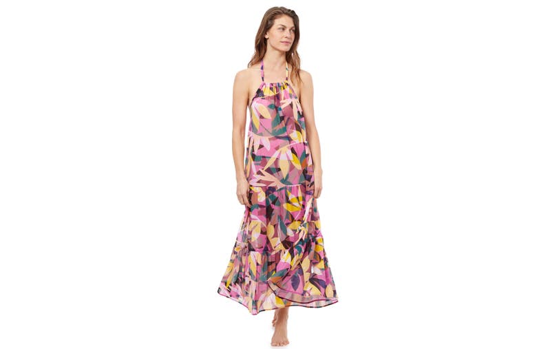 Shop Profile By Gottex Gioa Cover-up Dress In Multi Pink