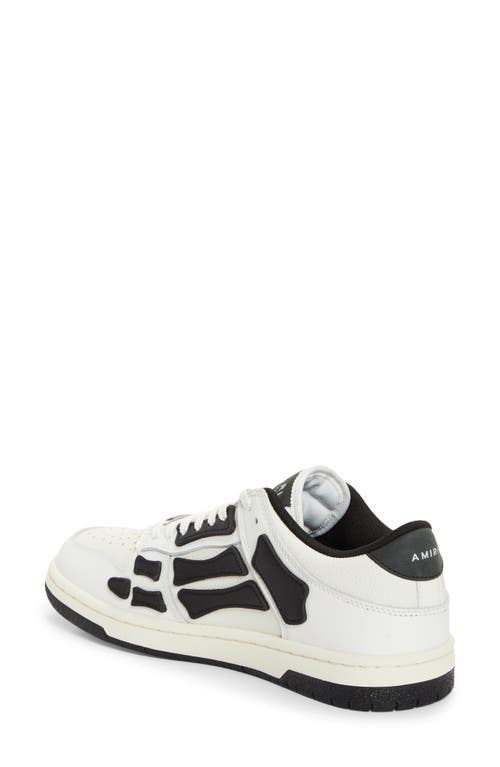 Amiri 'skel Top Low' White And Black Sneaker With Logo Patch On The Tongue And Contrasting Details On The In White Black