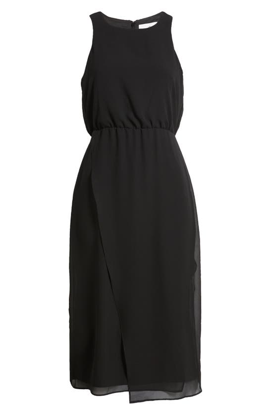 Shop Sam Edelman Blouson Bodice Midi Dress In Black