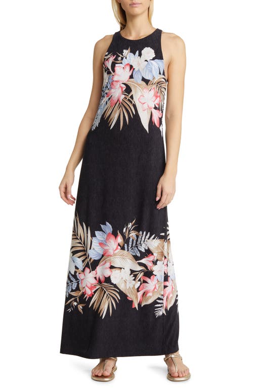 Tommy Bahama Delicate Flora Maxi Dress in Black