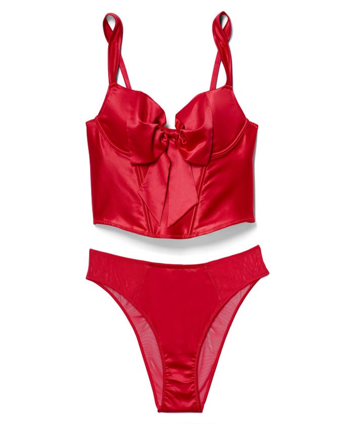 Adore Me Arianna Contour Bustier In Dark Red