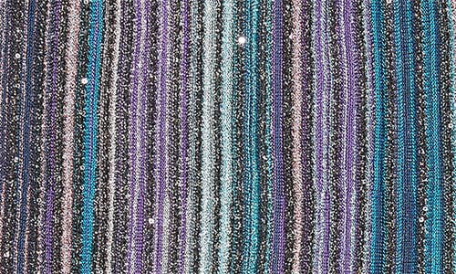 Shop Missoni Shimmer Stripe Metallic Sweater Shell In Dark Tones Multi