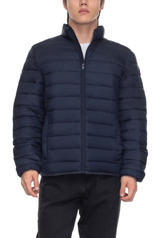 Shop Rokka&rolla Lightweight Packable Puffer Jacket In Navy