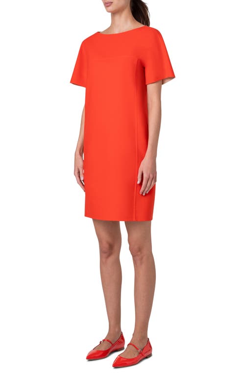 Shop Akris Reversible Cotton Blend Double Face Dress In Poppy-chai