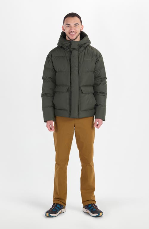 Shop Marmot Stockholm Hooded 700 Fill Power Down Jacket In Rosin Green