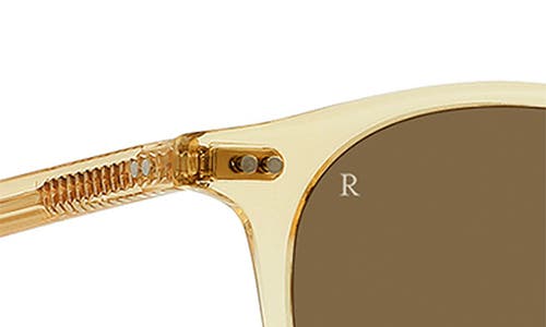 Raen Basq 50mm Round Sunglasses In Champagne Crystal/suntan