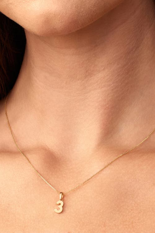 Oradina 14k Gold My Number Pendant Necklace In Number 8
