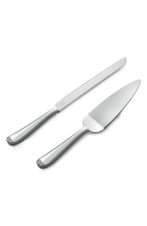 Shop Vera Wang X Wedgwood Infinity Silver Plated Cake Knife & Server Set In Metallic Silver