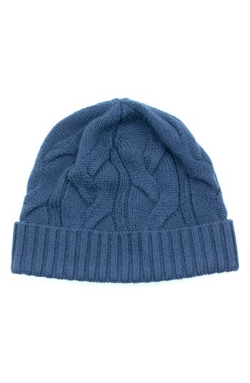 Portolano Cable Knit Cuff Beanie In Beany Navy