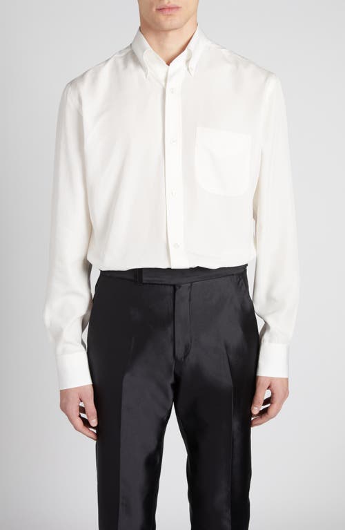 Shop Tom Ford Parachute Fluid Fit Button-down Shirt In Soft White