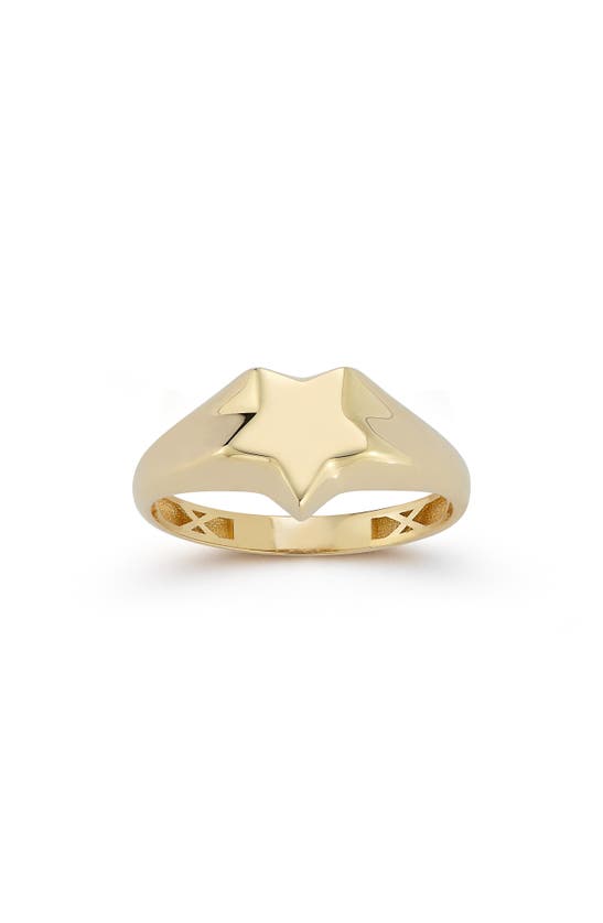 Ember Fine Jewelry Star Signet Ring In 14k Gold