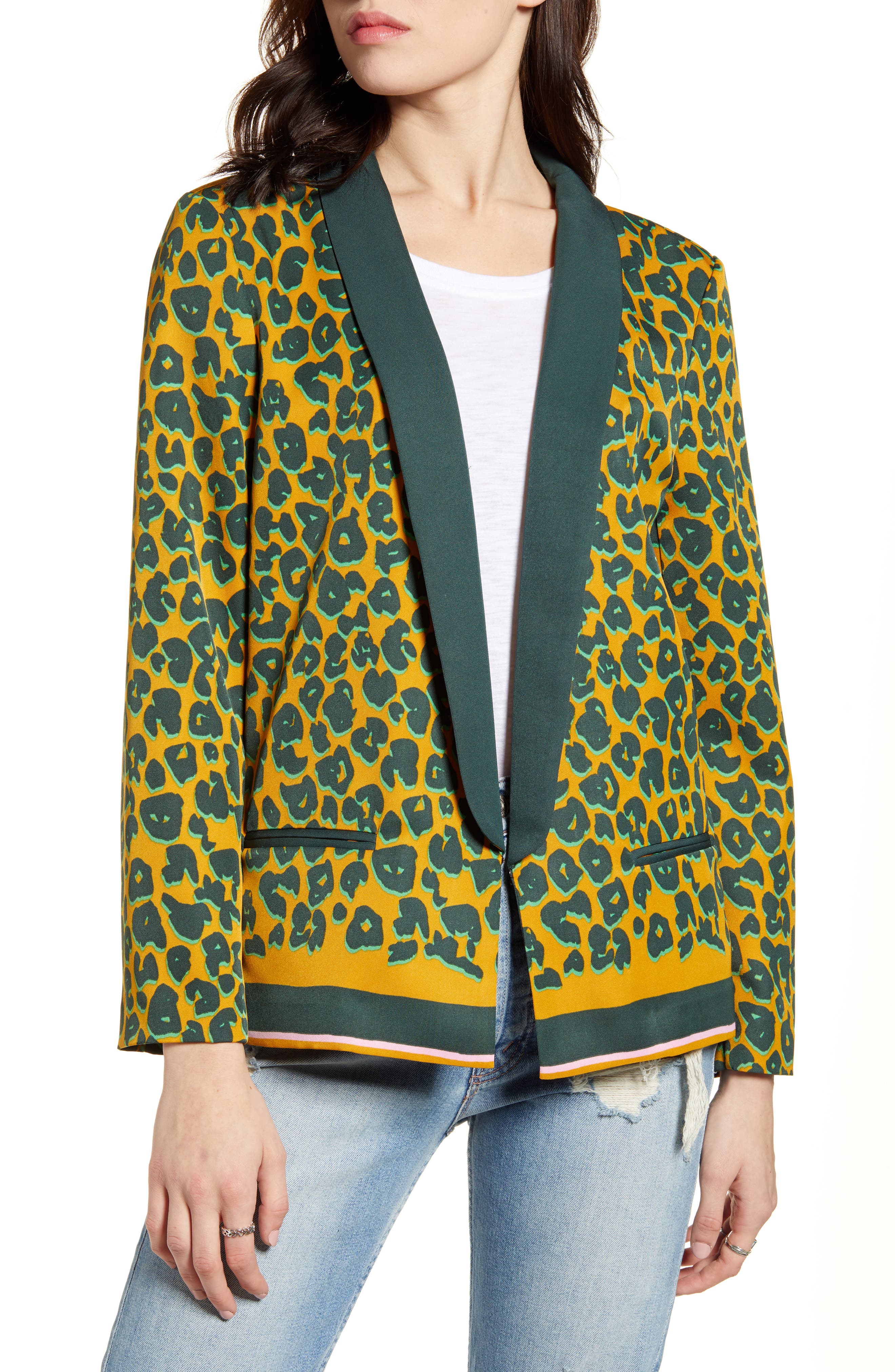 scotch and soda leopard blazer