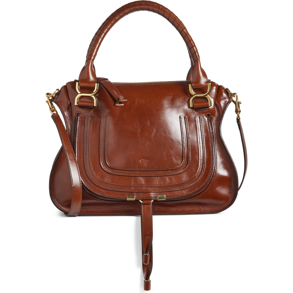 Chloé Leather Tote Bag In 25e Sooty Brown