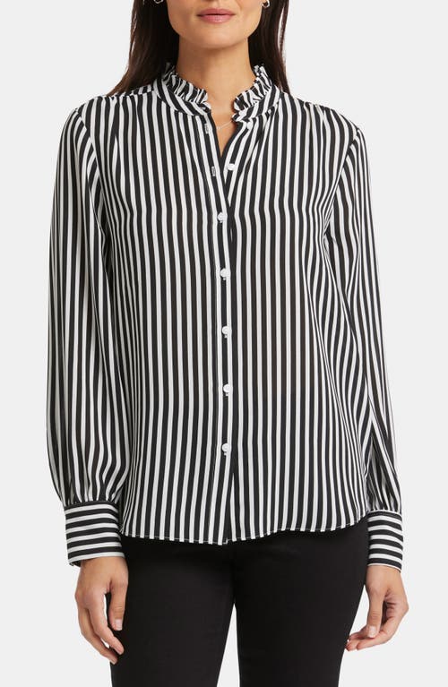 Nydj Ruffle Neck Blouse In Citiscape