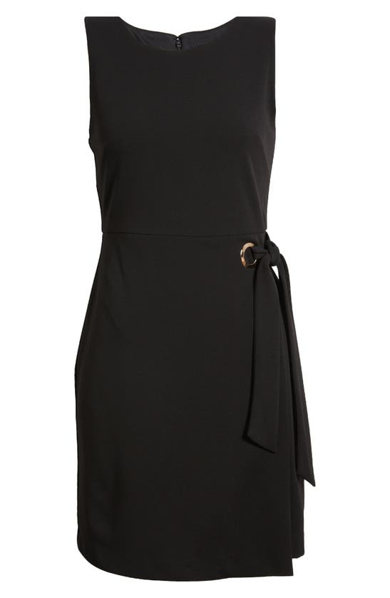 Shop Tahari Asl Grommet Side Tie Crepe Sheath Dress In Black