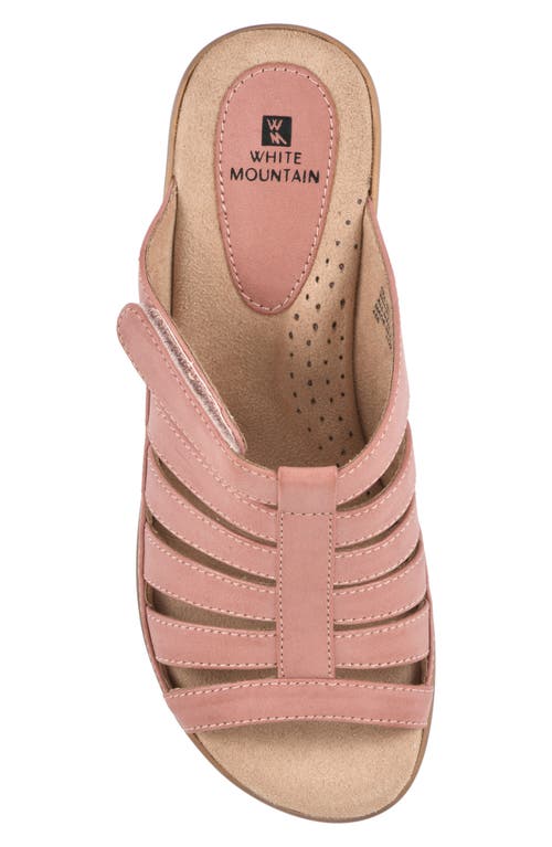White Mountain Footwear White Mountain Valencia Wedge Sandal In Rosewood/burn/smooth