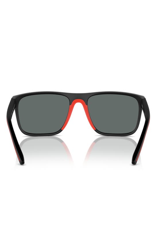 Scuderia Ferrari 59mm Polarized Square Sunglasses In Matte Black