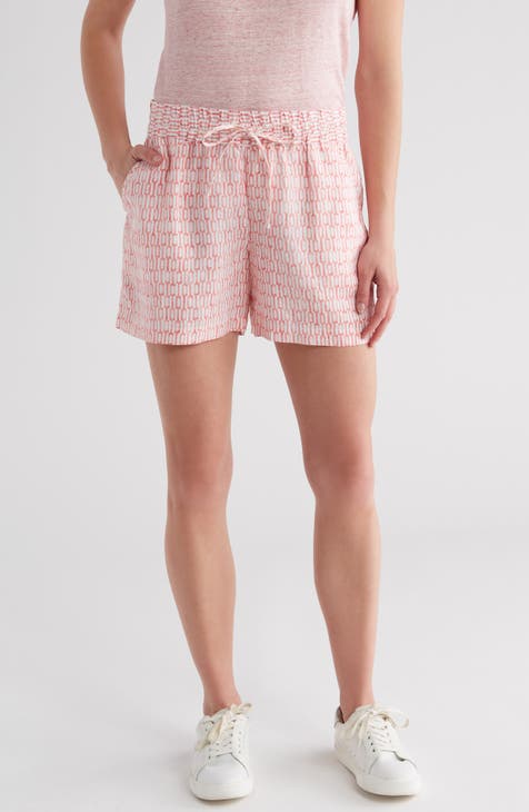 Island Key High Waist Linen Shorts