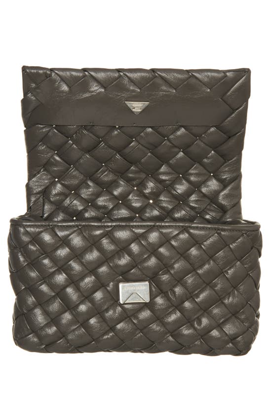 Bottega Veneta Men's Small Rumple Intreccio Leather Crossbody Bag In Light Graphite/ Silver