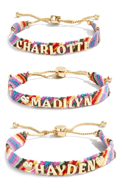 Baublebar Custom Woven Friendship Bracelet In Gold/multicolor