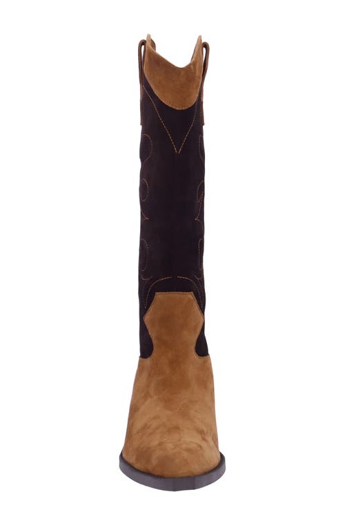 L'amour Des Pieds Veera Western Boot In Coffee/chocolate
