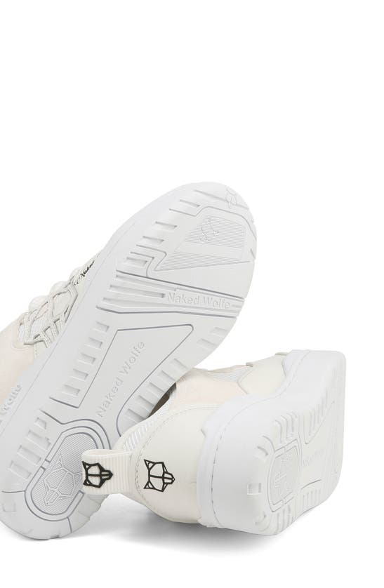 Shop Naked Wolfe Area Genysis Sneaker In White Leather/ Mesh/ Suede