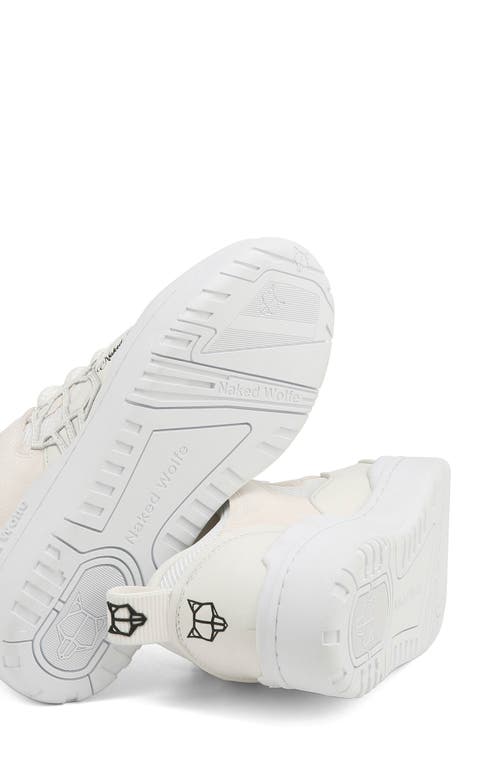 Shop Naked Wolfe Area Genysis Sneaker In White Leather/mesh/suede