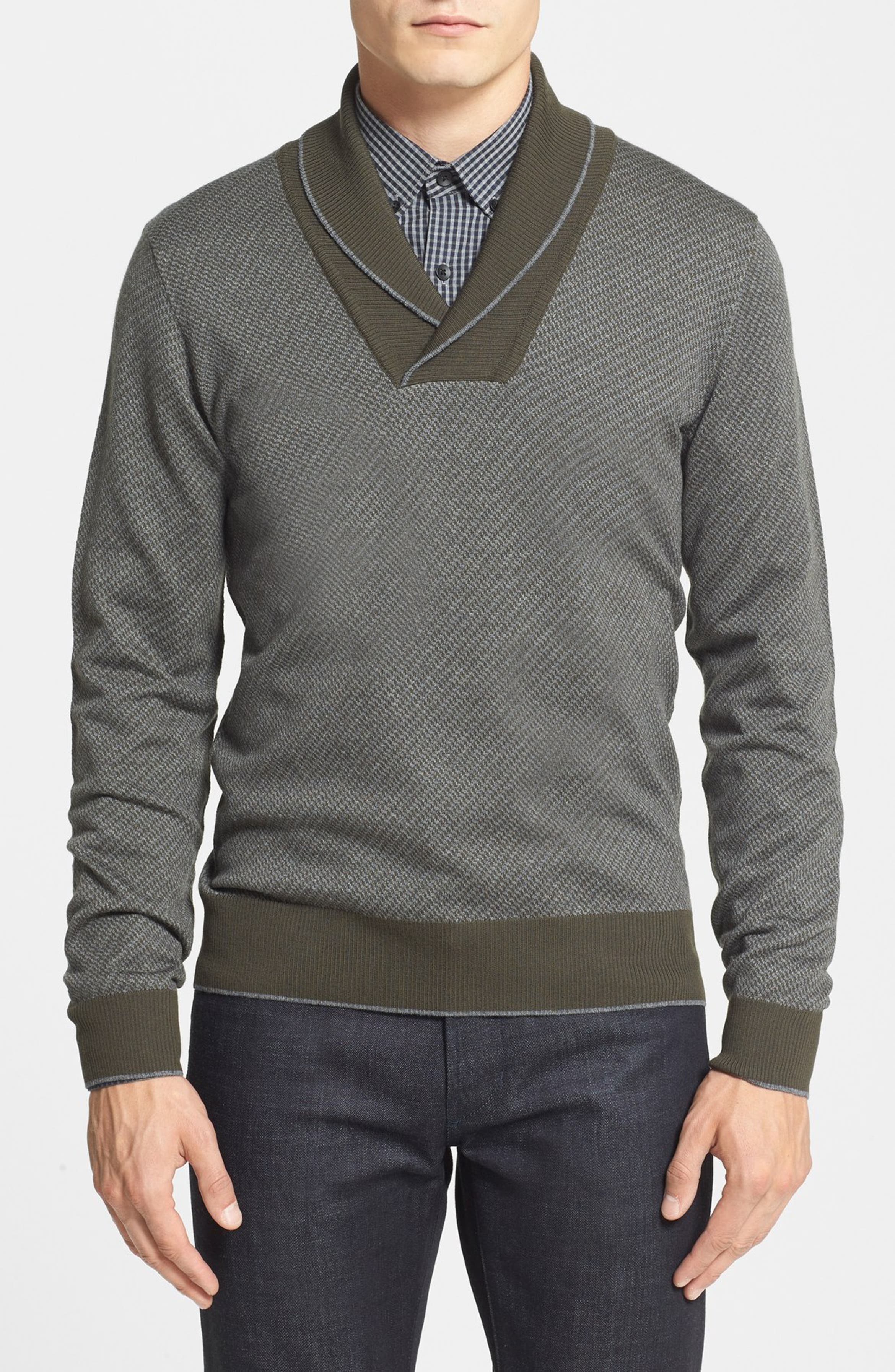 BOSS HUGO BOSS 'Dangelo' Regular Fit Merino Wool Shawl Collar Sweater ...