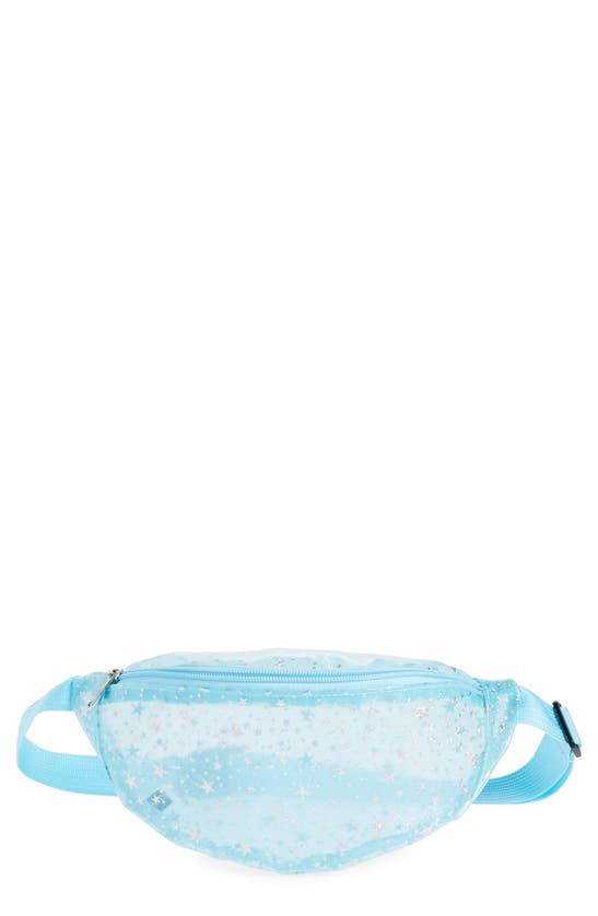 Shop Capelli New York Kids' Holographic Stars Belt Bag In Blue Combo