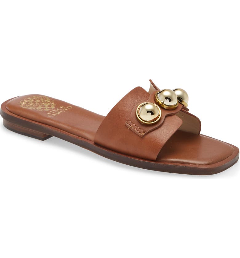VINCE CAMUTO Neima Slide Sandal, Main, color, BROWN