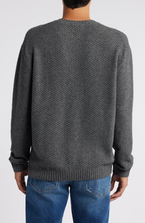 Shop Frame Textured Wool & Cashmere Sweater In Anthracite