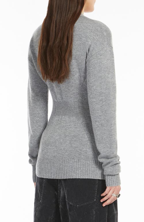 Shop Sportmax Wool & Cashmere Cardigan In Medium Grey