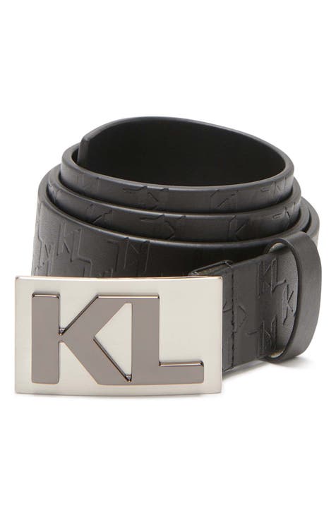 karl lagerfeld logo belt