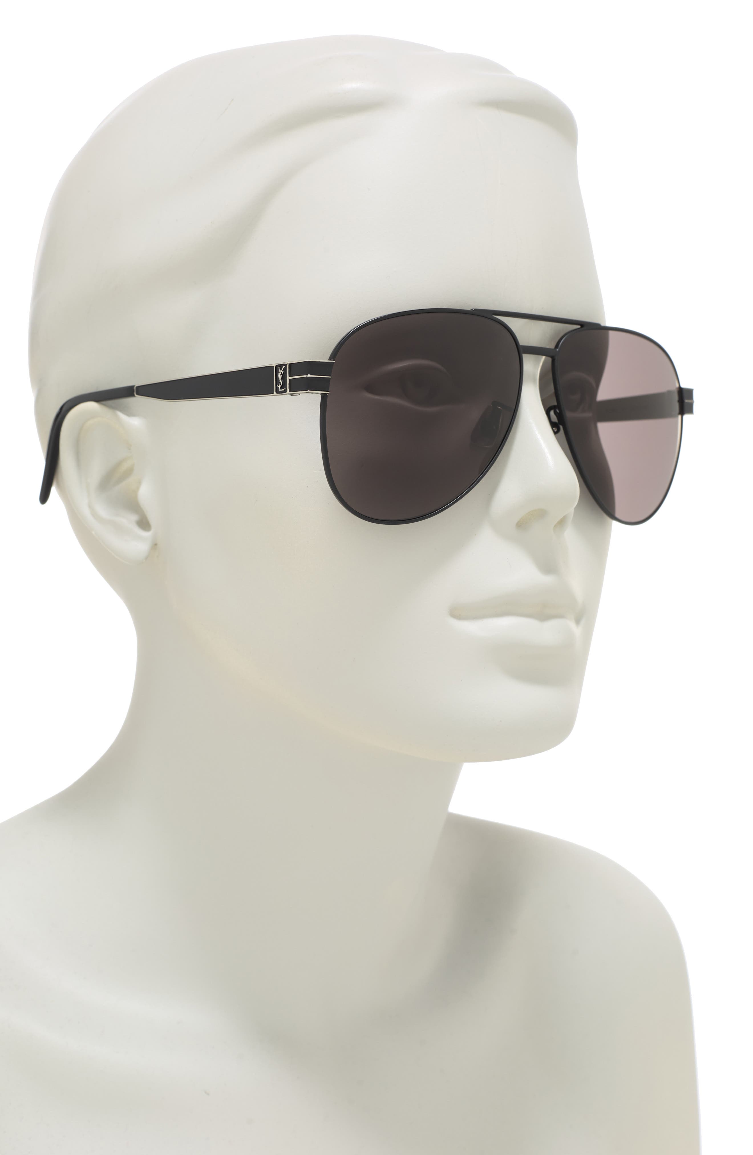 Saint Laurent 60mm Aviator Sunglasses 